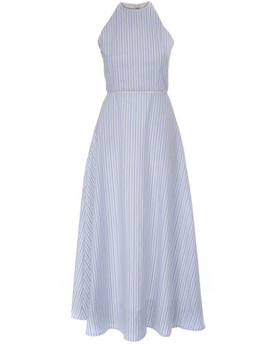 Sofia Tsereteli Striped Cotton Dress - Blue