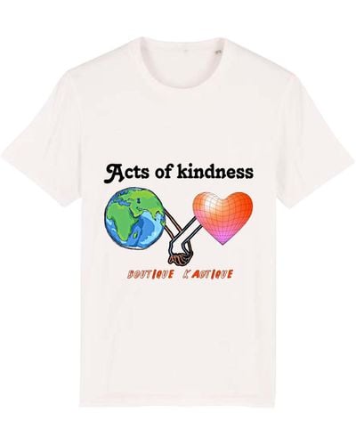 Boutique Kaotique Acts Of Kindness Organic Cotton Tee - White