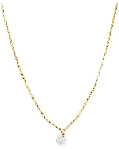 Lily Flo Jewellery Naked Lab Grown Diamond Solitaire Necklace - Metallic