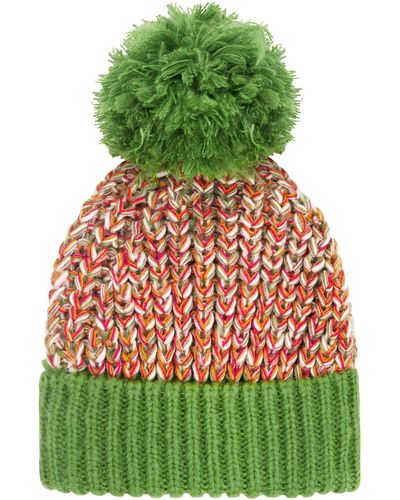 Cara & The Sky Lolly Twist Beanie Bobble Knitted Hat - Green