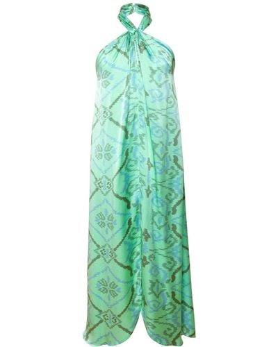 [et cetera] WOMAN Delightful Sarong Style Halter Neck Dress - Green
