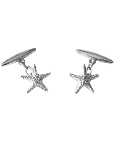 Lee Renee Starfish Cufflinks – - Metallic