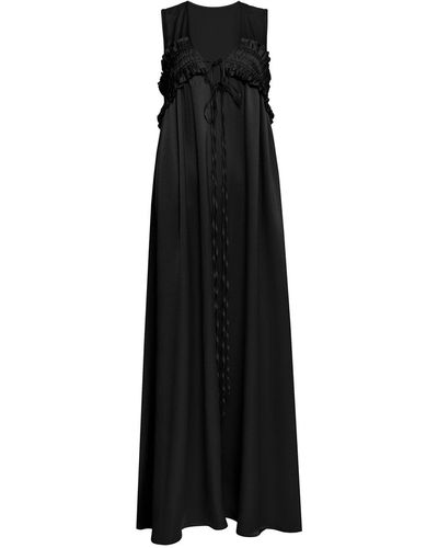Audrey Vallens Venus Silk Maxi Dress - Black