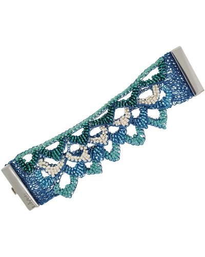 Lavish by Tricia Milaneze Ocean Blue Mix Mermaid Maxi Handmade Crochet Bracelet