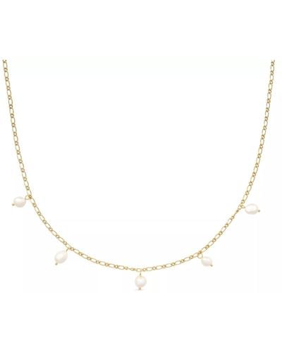 Elk & Bloom Dainty Pearl Choker Necklace - Metallic