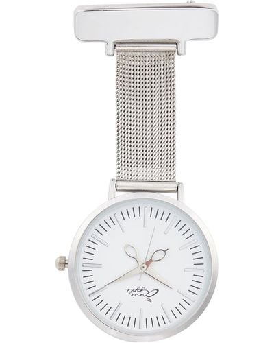 Bermuda Watch Company Annie Apple Mesh Nurse Fob Watch - Metallic