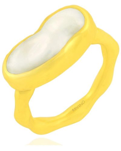 Arvino Baroque Pearl Ring Vermeil - Yellow