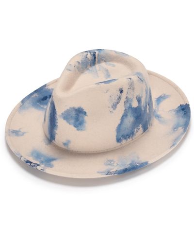Justine Hats Hand Crafted Fedore - Blue
