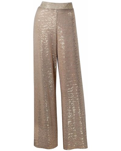 Me & Thee Last Straw Sequin Trousers - Brown