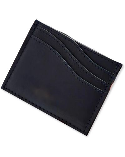 VIDA VIDA Leather Wave Card Holder - Blue