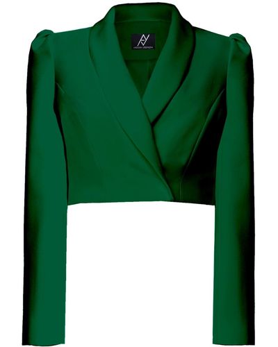 Angelika Jozefczyk Cropped Blazer Sanremo Emerald - Green