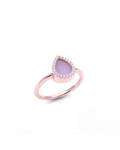 Jadeite Atelier Aqua Small Ring In Lavender Jade - Pink