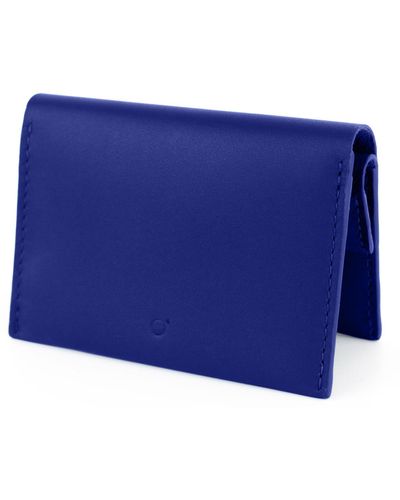 godi. Handmade Coin & Card Leather Wallet - Blue
