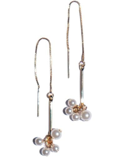 seree Gracelynn Cultured Pearl Pendant Earrings - Blue