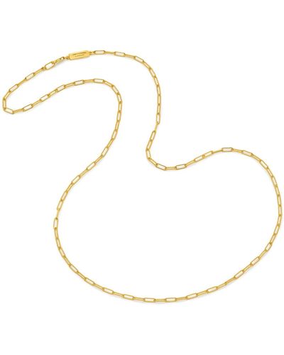 Northskull Rectangular Chain Necklace In - Metallic