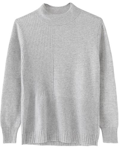 Voya Knitted Turtleneck Cashmere Sweater - Gray