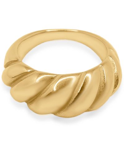 VIEA Thalia Croissant Dome Ring - Metallic