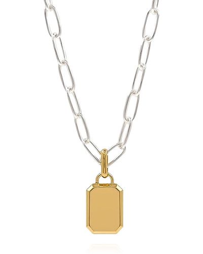 Cote Cache Petit Pariapt Pendant Chain Necklace - Metallic
