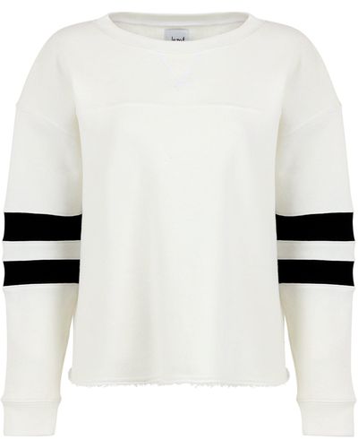 Lezat Gilda Organic Cotton Varsity Sweatshirt - White
