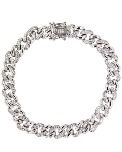 Cosanuova Essential Mini Pave Link Bracelet - Metallic