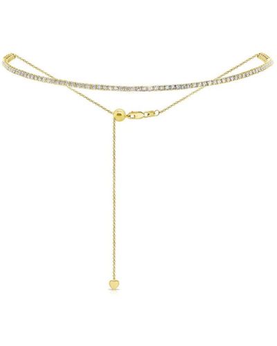 770 Fine Jewelry 2.15ct Adjustable Bolo Diamond Tennis Chocker - White