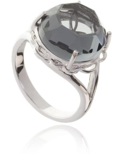 Georgina Jewelry Silver Signature Crystal Ring - Metallic