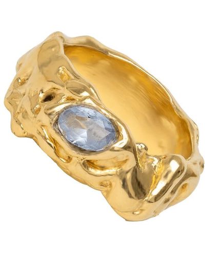 Lavani Jewels Aquamarine Judy Ring Medium Size - Metallic