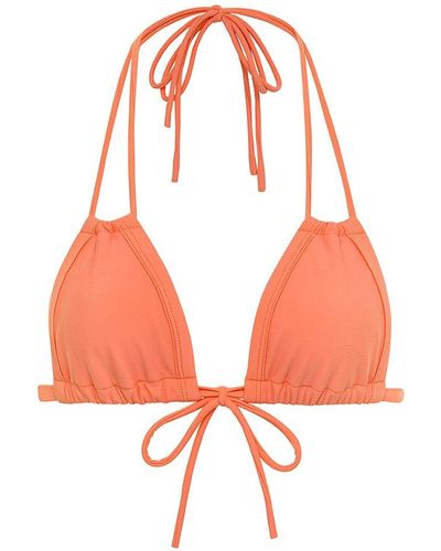 Montce Coral Euro Bow Bikini Top - Orange