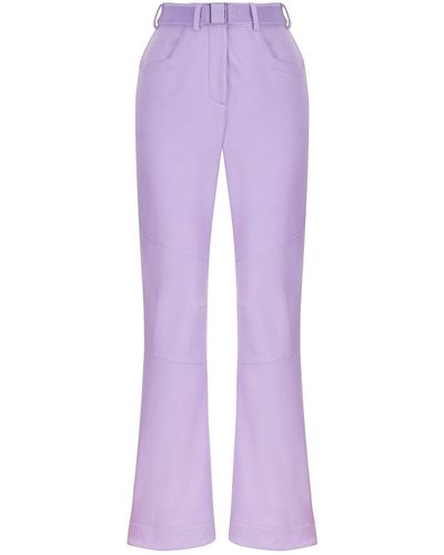 Nocturne Belted High-waisted Jeans Lilac - Purple