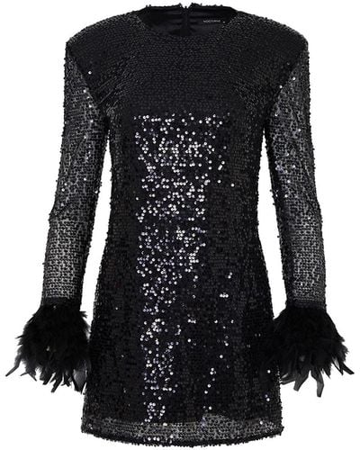 Nocturne Sequined Mini Dress - Black
