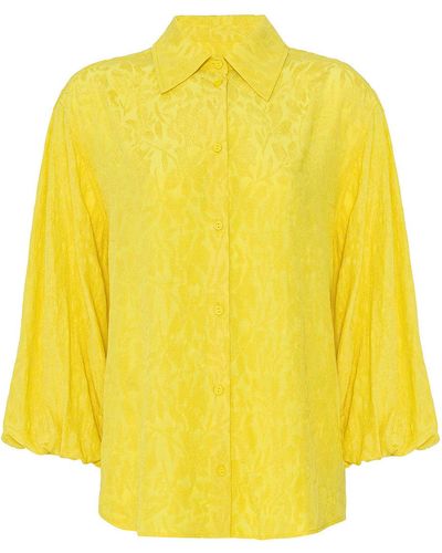 Nocturne Jacquard Comfy Shirt - Yellow