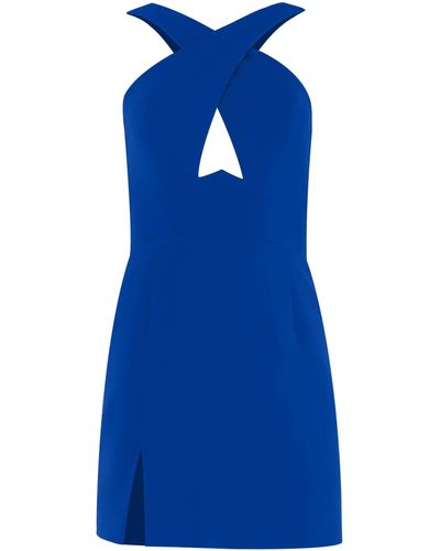 Tia Dorraine Burning Desire Cut Out Mini Dress - Blue