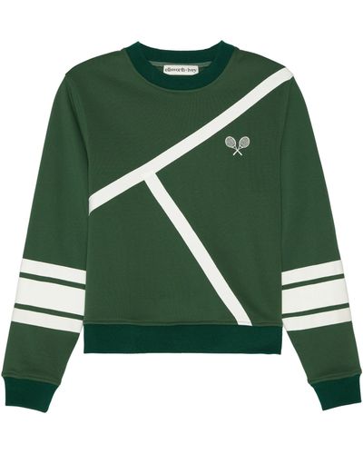 Ellsworth & Ivey Tennis Lines Sweatshirt - Green