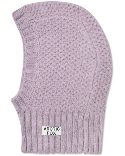 Arctic Fox & Co. The Alpaca Balaclava Fitted Hood In Lilac - Purple