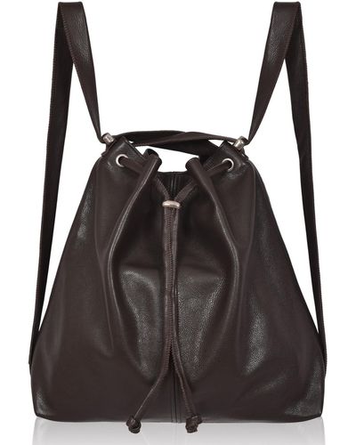 Owen Barry Leather Mathilde Backpack/shoulder Bag - Black