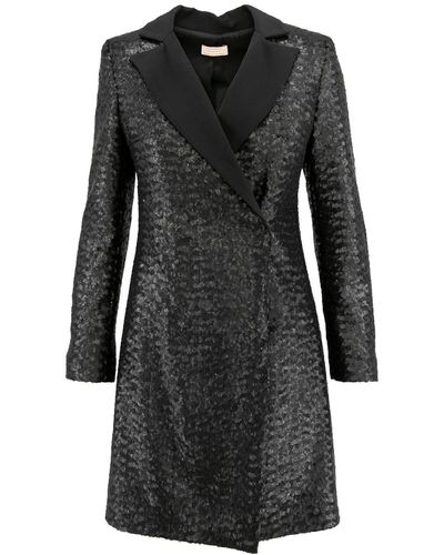 ROSERRY Vegas Embellished Blazer Mini Dress In - Black