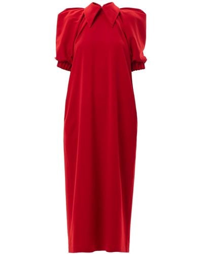 Julia Allert Designer Midi Dress - Red