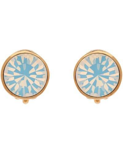 Emma Holland Jewellery Opal Crystal Clip Earrings - Blue