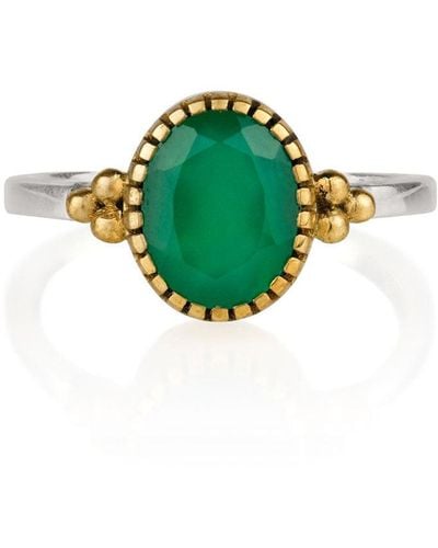 Charlotte's Web Jewellery Sundar Silver Ring - Green