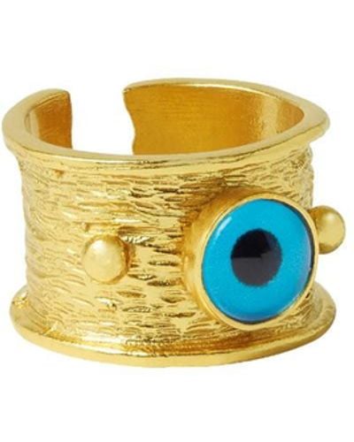 Ottoman Hands Della Evil Eye Band Ring - Multicolour