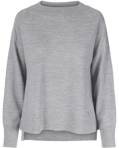 tirillm "amy" A-line Merino Wool Sweater - Gray