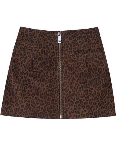 Other The Ultra Mini Zip Skirt - Brown