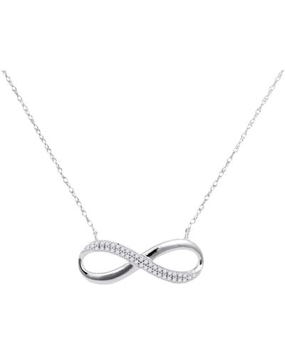 Cosanuova Infinity Necklace In 10k Gold With Diamonds .13ct - White