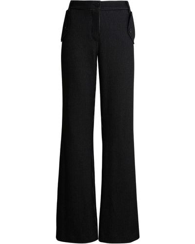 James Lakeland Pin Stripe Tailored Pants - Black