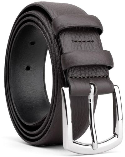 Dalgado Handmade Leather Belt Dark- Olivier - Black