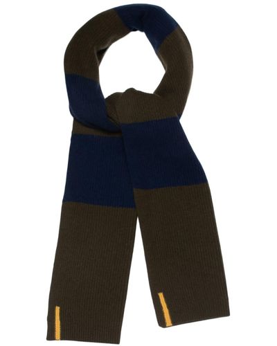 Loop Cashmere Scarf In Midnight Colourblock - Blue
