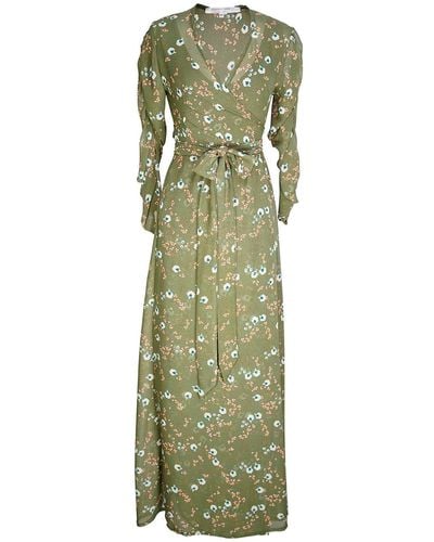 Jennafer Grace Signature Wrap Dress In Sage Blossom - Green