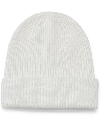 tirillm "holly" Rib Knitted Cashmere Hat - White