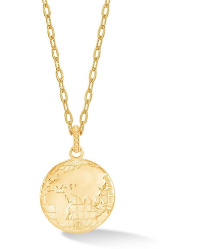 Dower & Hall One World Talisman Necklace In - Metallic