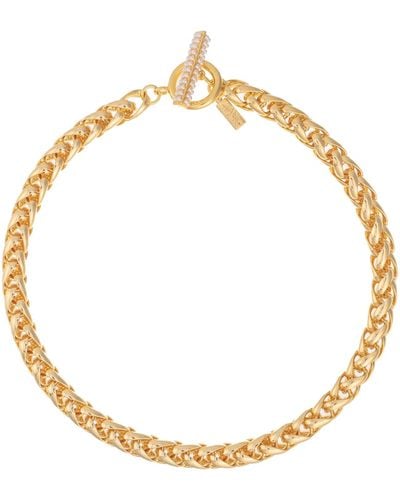 Talis Chains Manhattan T Bar Necklace - Metallic